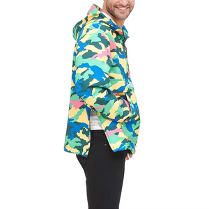 Veste coupe-vent imperméable à sublimation bon marché à prix réduit pour hommes, sweat à capuche léger en polyester avec demi fermeture éclair, vestes de voyage de sport pour l'extérieur - Product Image 2