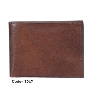 Portefeuille fin en cuir de vachette 100% fait main, porte-cartes bifold, blocage RFID, portefeuilles pour hommes, prix réduit, vente en gros, court, ouvert, PU PVC - Product Image 1