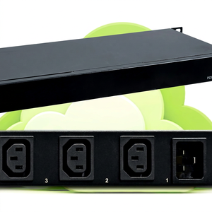 Neutral 8 Port 230V 16A Rack PDU C13 C19 Remote <b>Switch</b> <b>OLED</b> Display Web SNMP Monitoring CE ETL Certified - Product Image 1