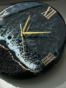 RELOJ DE PARED DE RESINA DE GENERACIÓN CON Reloj de pared de diseño artístico hecho a mano único Arte de resina de La India - Product Image 3