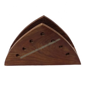 Vente chaude En Bois Porte-Serviettes Triangle Porte-Serviettes Pour Table À Manger Cuisine Comptoir Restaurant Et Hôtel - Product Image 1
