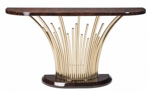 โต๊ะคอนโซลกระจกหินอ่อนสแตนเลสพร้อมกระจกทำด้วยมือดีไซน์หรูหราสินค้าใหม่ - Product Image 6