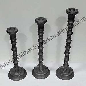 Bougeoir élégant fait main en métal noir de style européen, plaqué aluminium, impression personnalisée pour la décoration de table de Noël 2026 - Product Image 6