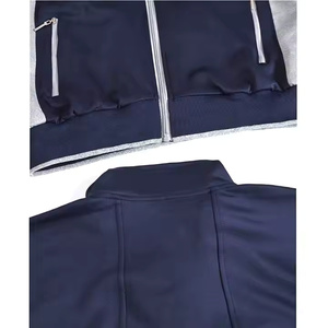 2025 costumes de jogging personnalisés respirant décontracté fermeture éclair Joggers deux pièces ensemble hommes coupe-vent veste survêtement - Product Image 4