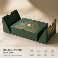 Boîte rigide à double porte, écologique, recyclable et luxueuse |   Emballage cadeau personnalisé pour vêtements, perruques, bougies et ensembles de bijoux