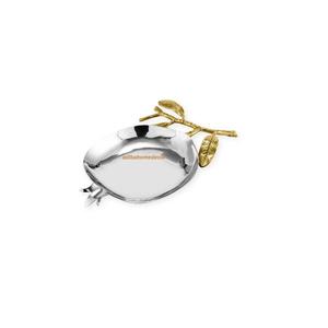 Petit bol décoratif en émail métallique, motif papillon et ginkgo - Product Image 3