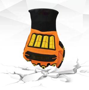 Guantes de Extracción de Cuero Personalizados, Guantes de Seguridad de Rescate Resistentes a Cortes y Impactos con TPR, Guantes de Bombero con Forro Antipatógeno - Product Image 5