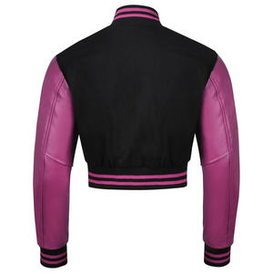 Chaqueta Universitaria Corta para Mujer, Última Moda, Estilo Vintage, Color Sólido, Precio Más Bajo - Product Image 2