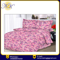 Drap de lit King Size tissé traditionnel en pur coton de la meilleure qualité avec housses de couette de mariage