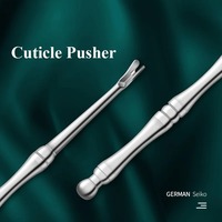 Kit de manucure professionnel en acier inoxydable réutilisable double usage, durable, avec grattoir chirurgical, repousse-cuticules et éliminateur de peaux mortes