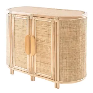 Wholesale Unique Natural Rattan Cabinet For Storage Convenient For Home Decoration Handmade From Vietnam