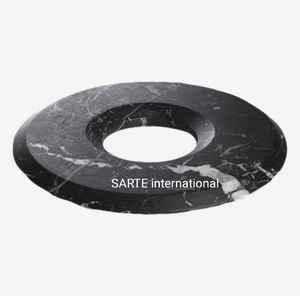 Vente en gros Plateau de service rond en marbre noir Décoration d'intérieur Nordic Marden Plateau à fruits Fabricant élégant en marbre noir - Product Image 5