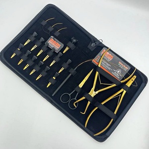 Kit de alicates largos de alta calidad, Kit de herramientas de extensión de cabello dorado y negro, alicates para el cabello, herramientas de extensión para accesorios para el cabello de salón - Product Image 2