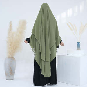 Thobe / Thawb de Alta Calidad para Mujeres Musulmanas, Niqab, Hiyab, Khimar Largo para Oración, con Lazos en la Espalda, Primavera - Product Image 2