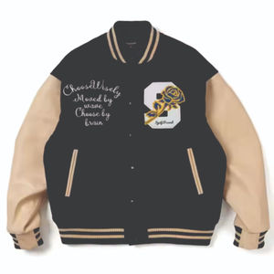 Veste bomber Letterman, vestes universitaires, best-seller, haute qualité, corps en laine, manches en cuir véritable, veste pour homme - Product Image 5