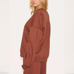 Sudadera de manga larga para mujer con bordado de impresión de logotipo personalizado OEM ODM fabricante directo de fábrica informal personalizado - Product Image 3