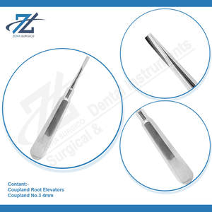 Elevadores de raíz Coupland de 4mm, dientes de relleno, elevador de extracción Dental de acero inoxidable de alta calidad alemana, fabricante de Pakistán - Product Image 4