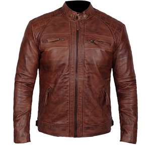 Veste Moto en Cuir Noir pour Homme-Vintage Biker Cafe Racer Real Lambskin Black Mens Motorcycle Jackets - Product Image 4