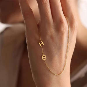 Collar de Aleación Chapado en Oro Personalizado con Patrón Geométrico y Estilo Bohemio con Piedra de Diamante con Número Moderno para Regalo - Product Image 4