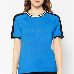 Camiseta de algodón de verano para mujer, venta al por mayor, hecha a medida, transpirable y ecológica, disponible en varios colores - Product Image 1