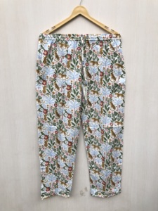 Pyjama en coton fleuri fait main, ensemble de pyjama en coton imprimé à la main, tenue de nuit indienne florale en coton - Product Image 5