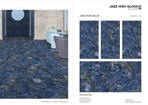 Carreaux de sol en céramique Surface brillante super grise 600x1200mm Design moderne Marbre Look for Living Room Hotel Firebrick Function - Product Image 5