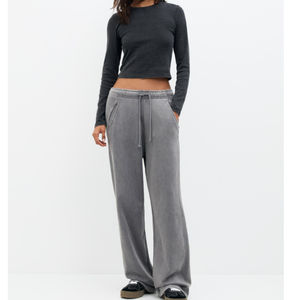 Top de tela de punto de patrón sólido informal personalizable de alta calidad para mujer con conjuntos de impresión Digital para mujer - Product Image 1