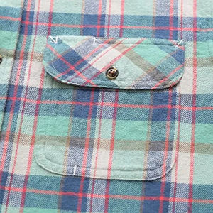 Nueva chaqueta de Camisa de franela con forro pesado a cuadros de gran tamaño de franela Vintage de alta calidad para hombre, precio razonable, servicio OEM - Product Image 4