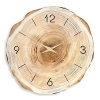 Horloge murale silencieuse en quartz en bois MDF, design Montagnes, Décoration Ramadan, Taille et cadre personnalisables
