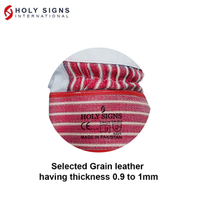 Gréeur canadien 10 \ "9 \" Gants de travail rouge multi-poignets en cuir de grain anti-impact pour le jardinage, la construction et les travaux industriels - Product Image 3