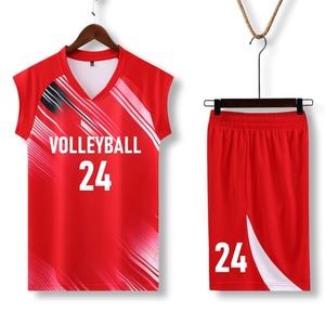 Ensemble d'uniformes de volley-ball à sublimation personnalisée Maillot sans manches et short assorti Logo de l'équipe Nom du joueur en vrac Enfants Adultes - Product Image 1