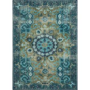 Erbe Green Hand Knotted Wool <b>Rug</b> PKWL-8002 9x12 <b>Boho</b> Medallion Pattern for Living Room Decorations Jaipur <b>Rugs</b> - Product Image 1