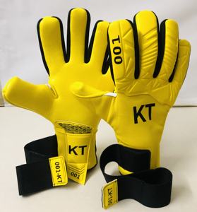 Gants de gardien de but en latex OEM de haute qualité, antidérapants, avec sangle de poignet réglable, protection des doigts, design unisexe, impression personnalisée - Product Image 3
