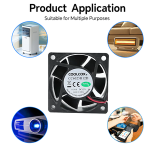 CoolCox 6025電気DCブラシレスアキシャルファン5V-24V 12V 60x60x25mmコンバーター調理器 & 3DプリンターOEM/ODMカスタマイズ可能 - Product Image 4