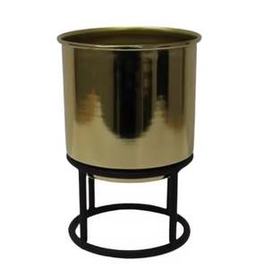 Jardinière soudée en fer rond à l'intérieur étanche à l'eau naturel avec pot de laque pour la décoration intérieure faite à la main personnalisée - Product Image 6