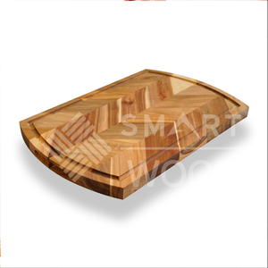 Smartwood Planche à découper rectangulaire en bois d'acacia brun naturel avec manche en gros pour la cuisine de détail Préparation des aliments - Product Image 4