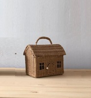 Lit de poupée en rotin, jouets pour enfants, berceau pour poupée, tissé à la main, jouet éducatif miniature, couleur naturelle, bébé, enfants