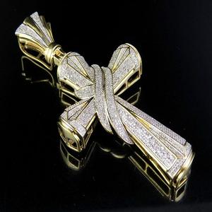 925 plata esterlina nuevo estilo Hip Hop Moissanite diamante VVS claridad Cruz colgante regalo perfecto para todos - Product Image 1