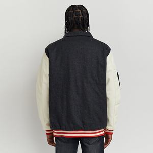 Chaqueta universitaria de alta moda para hombre, ropa de otoño, Mangas de cuero, impermeable, estampado personalizado, chaqueta universitaria transpirable - Product Image 5