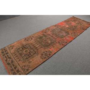 พรมตุรกี 3.1x11 ฟุต (93x334 ซม.) พรมโมร็อกโกสีแดงแบบวินเทจ - Product Image 4