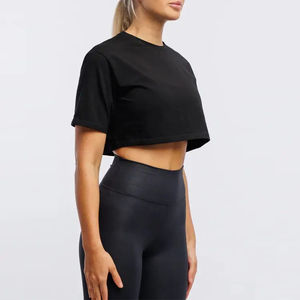 Top corto de verano para mujer de algodón de alta moda de buena calidad, Tops cortos de algodón de alta calidad para mujer, camiseta sin mangas - Product Image 3
