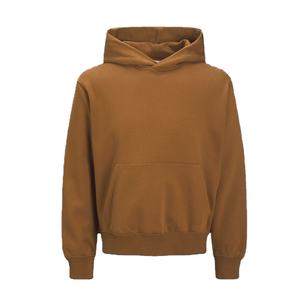 Wholesale OEM Custom Logo Winter Heavy 100% Cotton Oversized Hoodie Men's Sweatshirts Designer Solid Color Hoodie For Brand Logo - Product Image 1