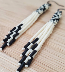 Premium Quality Fringe Tassel <b>Earrings</b> - Gold - Long - Product Image 2