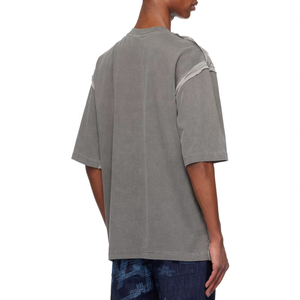 เสื้อยืดพิมพ์ลายแฟชั่นฤดูร้อน ผ้าคอตตอนถัก 100% น้ำหนัก 220 กรัม สไตล์วินเทจ ทรงปกติ ระบายอากาศได้ดี ไหล่ตก พร้อมโลโก้แบบกำหนดเอง - Product Image 4