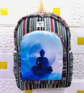 Mochilas y bolsos de noche de cáñamo unisex de diseñador hechos a mano con forro de algodón y cierre de cremallera-Moda sostenible ecológica - Product Image 4