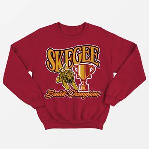 SKEGEE Battle Champions Sudadera forrada lavada sólida Tiger Trophy Graphic School Spirit Apparel Custom College Wear Unisex a granel - Product Image 4