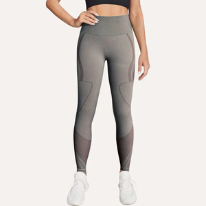 Shorts de yoga personnalisés sans coutures, taille haute, très élastiques, respirants, extensibles dans quatre directions, anti-odeur, vêtements de fitness pour femmes, 100% nylon 220g - Product Image 2