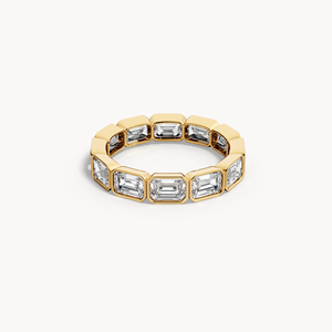 Bague en Zircon Platine Taille Radiant, Plaqué Rhodium, Délicate, Certifiée IGI, Bijoux Fins - Product Image 6
