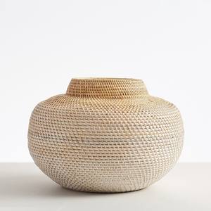 Vase en rotin blanc, grands vases à fleurs pour la décoration de la maison, artisanat de luxe de qualité supérieure - Product Image 2