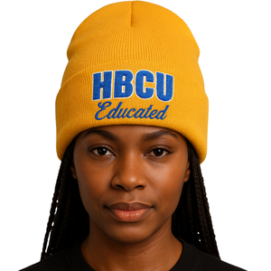 Gorro de Punto Dorado con el Logotipo de la Hermandad Sigma Gamma Rho, Gorra Acrílica con Bordado de Chenilla, Ropa de la Hermandad Griega Divine Nine - Product Image 1